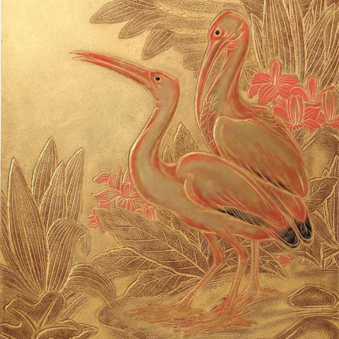 Les ibis. Vers 1930.